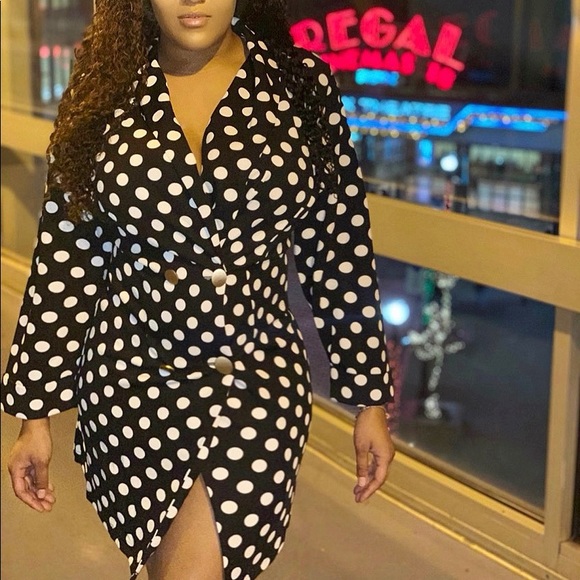 SHEIN Dresses & Skirts - Polka Dot Blazer Dress